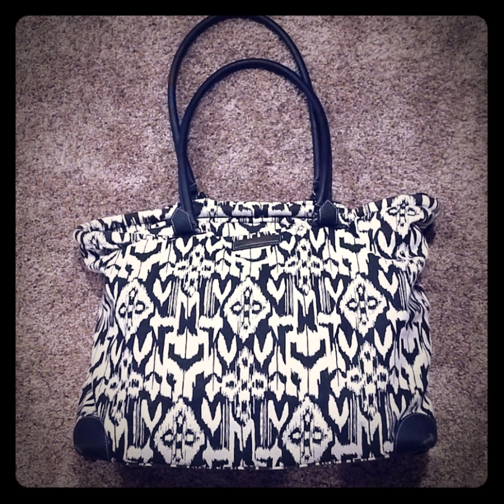 Cynthia Rowley B&W Ikat Weekender Bag